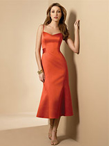 terra cotta bridesmaid dress